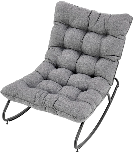 Крісло-гойдалка Halmar Gatto Сіре (5905248125155) - зображення 8