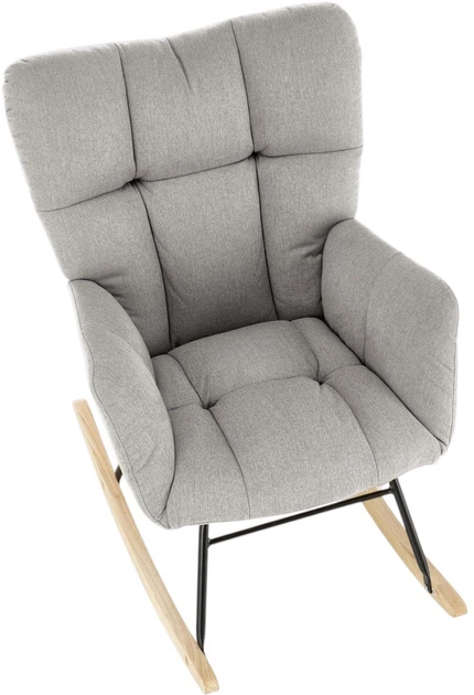 Крісло-гойдалка Halmar Vasco Сірий (5905248131026) - зображення 7