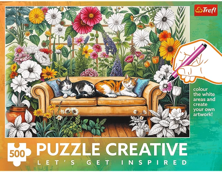 Puzzle Trefl Creative: Kocia oranżeria 500 elementów 37562 (5900511375626) - obraz 2