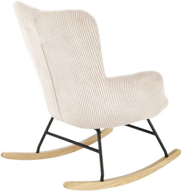 Крісло-гойдалка Halmar Belmiro Кремове (5905248130418) - зображення 2