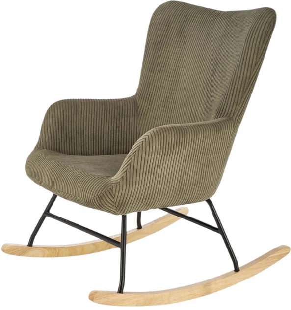Крісло-гойдалка Halmar Belmiro Оливкове (5905248130425) - зображення 4