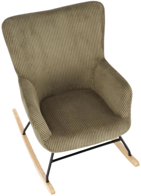 Крісло-гойдалка Halmar Belmiro Оливкове (5905248130425) - зображення 7