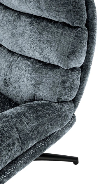 Крісло для відпочинку Halmar Dario з підніжкою та функцією гойдалки Синє (5905248130562) - зображення 2