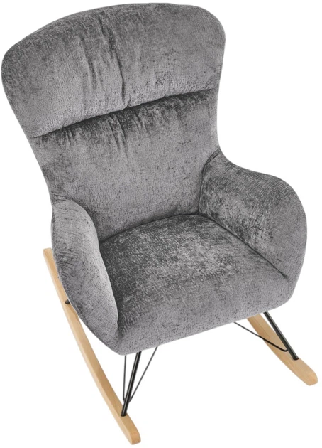 Крісло-гойдалка Halmar Castro Сірий (5905248130524) - зображення 7