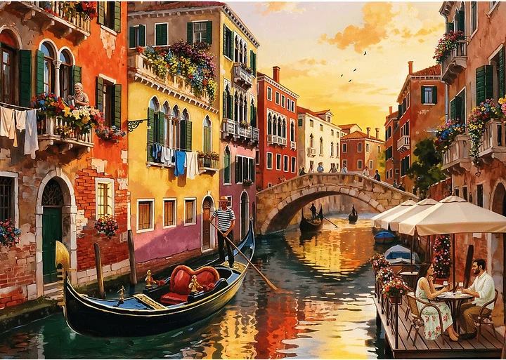Пазл Trefl Венеція на заході сонця 500 елементів 37556 (5900511375565) - зображення 3