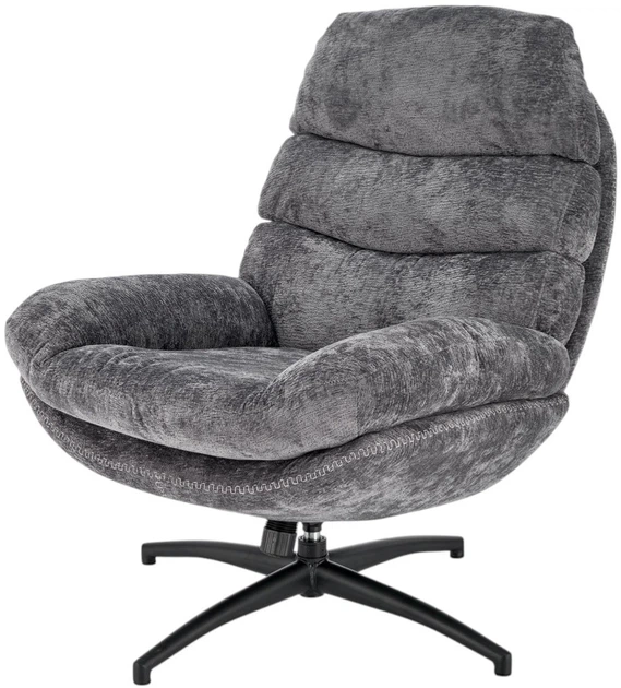 Крісло для відпочинку Halmar Dario з підніжкою та функцією гойдалки Сіре (5905248130579) - зображення 6