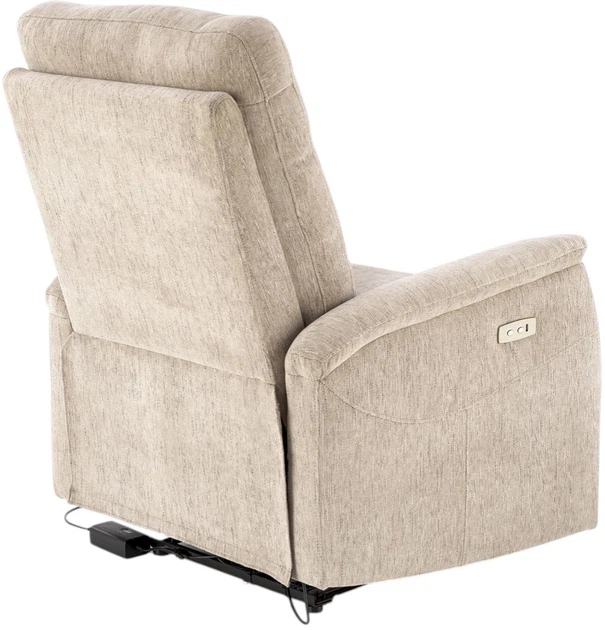 Крісло для відпочинку Halmar Jamal з функцією електричного розкладання Бежеве (5905248130739) - зображення 2