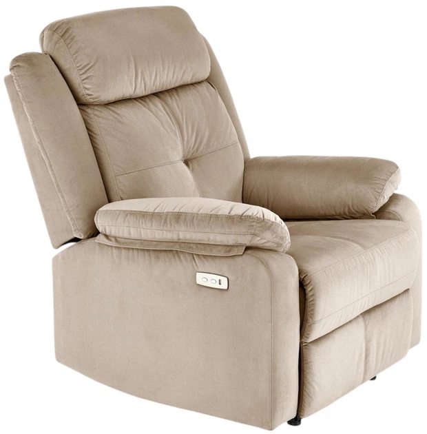 Крісло для відпочинку Halmar Loris з функцією електричного розкладання Бежеве (5905248130807) - зображення 3