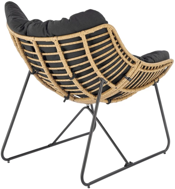 Крісло для відпочинку Halmar Whisper Чорно-Натуральне (5905248127067) - зображення 5