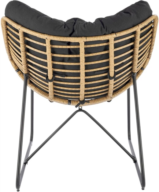 Крісло для відпочинку Halmar Whisper Чорно-Натуральне (5905248127067) - зображення 6