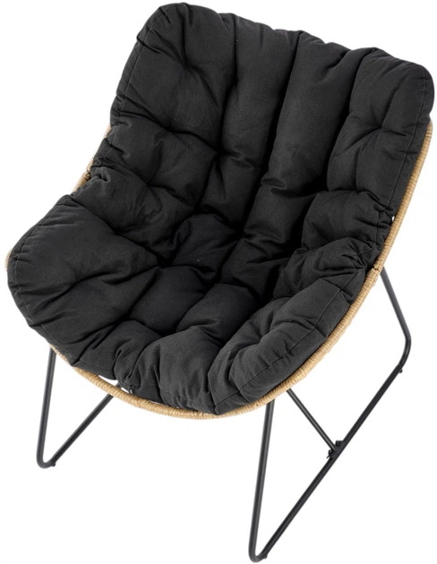 Крісло для відпочинку Halmar Whisper Чорно-Натуральне (5905248127067) - зображення 7