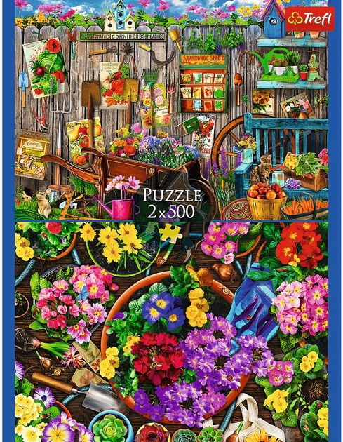 Пазл Trefl Роботи в саду 2 x 500 елементів 37529 (5900511375299) - зображення 2