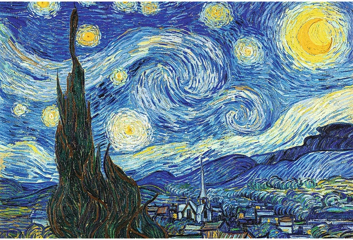 Puzzle Trefl Puzzlorama Gwiaździsta Noc, Vincent van Gogh Bridgeman 500 elementów 37544 (5900511375442) - obraz 5