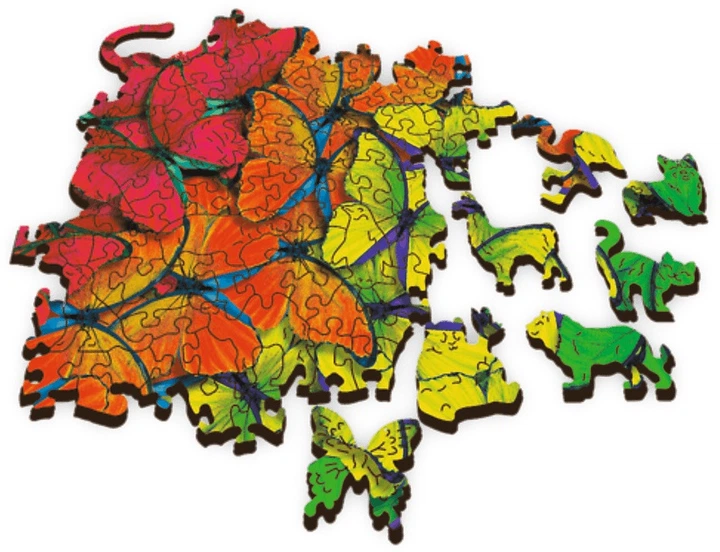 Пазл дерев’яний Trefl Райдужні метелики 501 елемент 20217 (5900511202175) - зображення 3