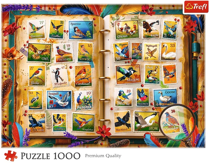 Пазл Trefl Колекція марок: Атлас птахів 1000 елементів 10979 (5900511109795) - зображення 2
