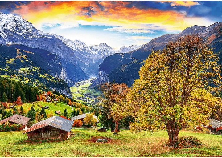 Puzzle Trefl Malownicza alpejska wioska 1000 elementów 10775 (5900511107753) - obraz 3