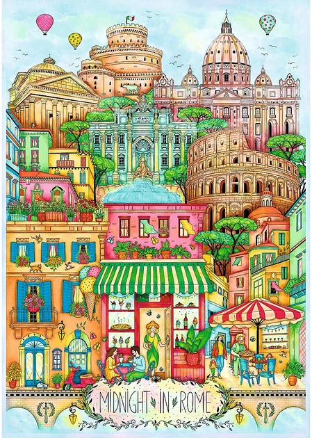 Пазл Trefl Midnight in the City Madalina Tantareanu: Опівночі в Римі 1000 елементів 12072 (5900511120721) - зображення 3