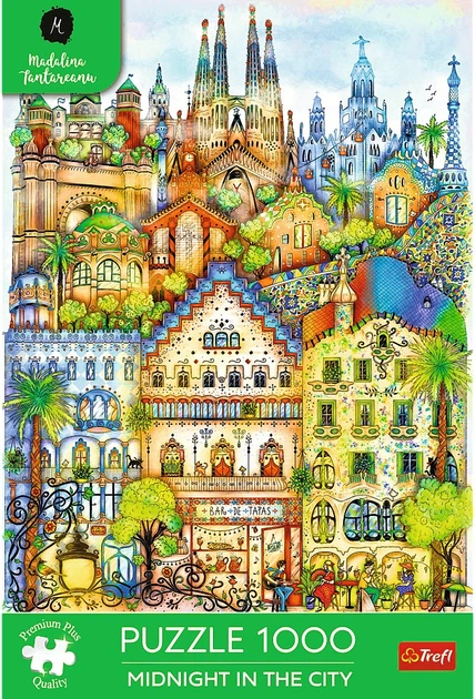 Пазл Trefl Midnight in the City Madalina Tantareanu: Опівночі в Барселоні 1000 елементів 12074 (5900511120745) - зображення 2