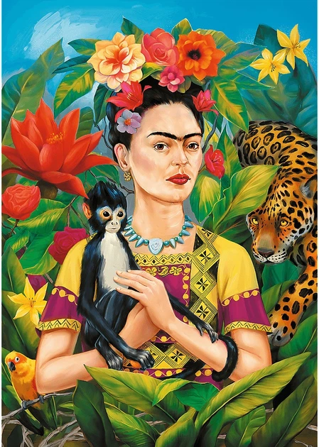 Puzzle Trefl Frida Kahlo: Portret w dżungli 1000 elementów 12094 (5900511120943) - obraz 3