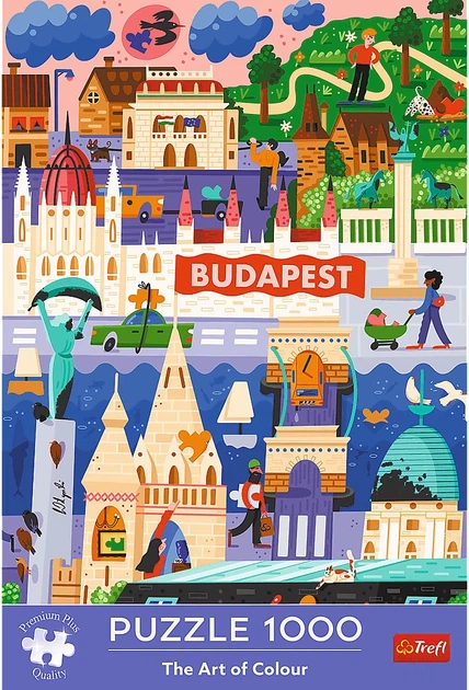 Пазл Trefl The Art of Colour: Будапешт, Угорщина 1000 елементів 12107 (5900511121070) - зображення 2