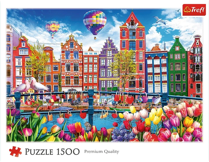 Puzzle Trefl Kolorowy Amsterdam 1500 elementów 26221 (5900511262216) - obraz 2