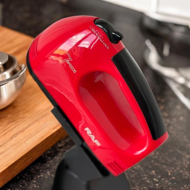 Міксер кухонний RAF R6637 250W з чашею 2 л, ручний та стаційний, 7 швидкостей, винчики та гаки для тесту, міксер для дому, електричний міксер з металевою чашею - Фото 5 Міксер кухонний RAF R6637 250W з чашею 2 л, ручний та стаційний, 7 швидкостей, винчики та гаки для тесту, міксер для дому, електричний міксер з металевою чашею - зображення 5