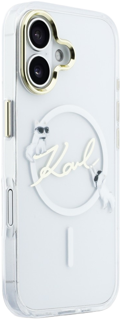 Etui Karl Lagerfeld IML Choupettes Karl  Script Logo MagSafe do Apple iPhone 17 Transparent (3666339606350) - obraz 4