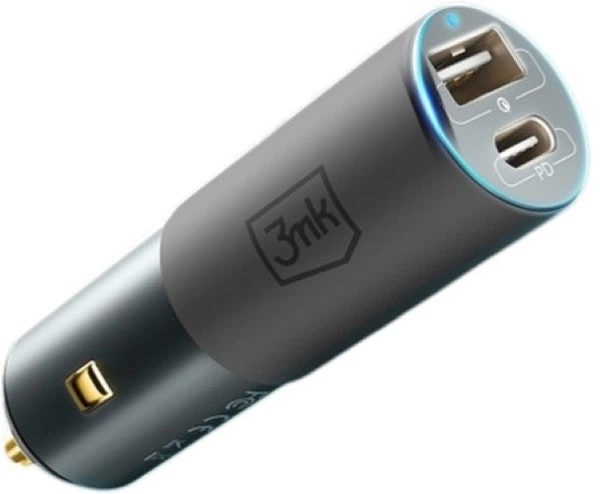 Автомобільний зарядний пристрій 3MK HyperCar Charger 100W Power Delivery 1xUSB-A + 1xUSB-C (5903108464567) - зображення 2