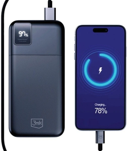 Powerbank 3MK PowerHouse 20000 mAh QC.3.0 22.5W PD 20W Black (5903108527224) - obraz 3