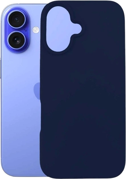 Панель 3mk Silicone Case для Apple iPhone 16 Dark Navy (5903108603935) - зображення 4