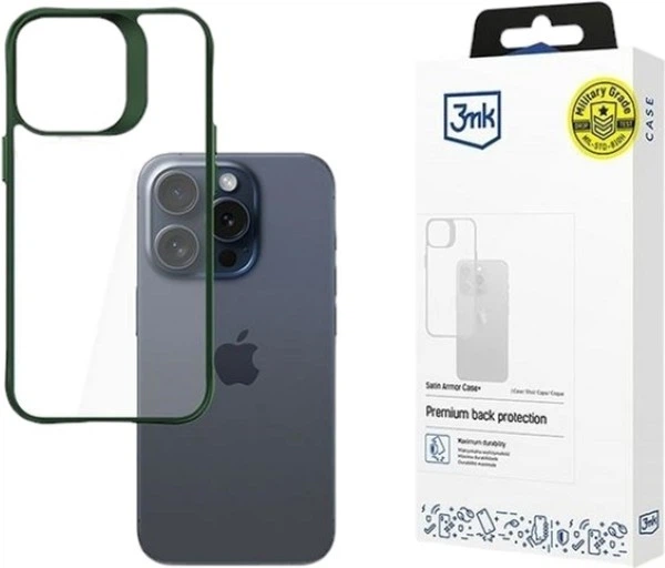 Панель 3MK Satin Armor Case+ для Apple iPhone 15 Pro Max Green (5903108592598) - зображення 1
