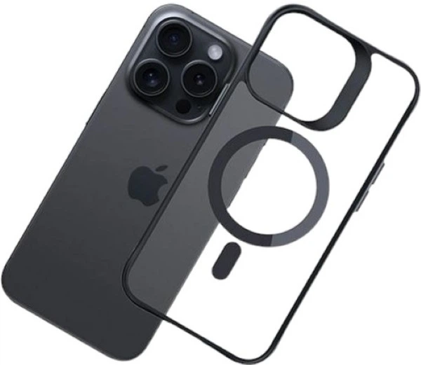 Etui 3MK Satin Armor MagCase do Apple iPhone 15 Pro Max Black + Transparent (5903108563840) - obraz 8