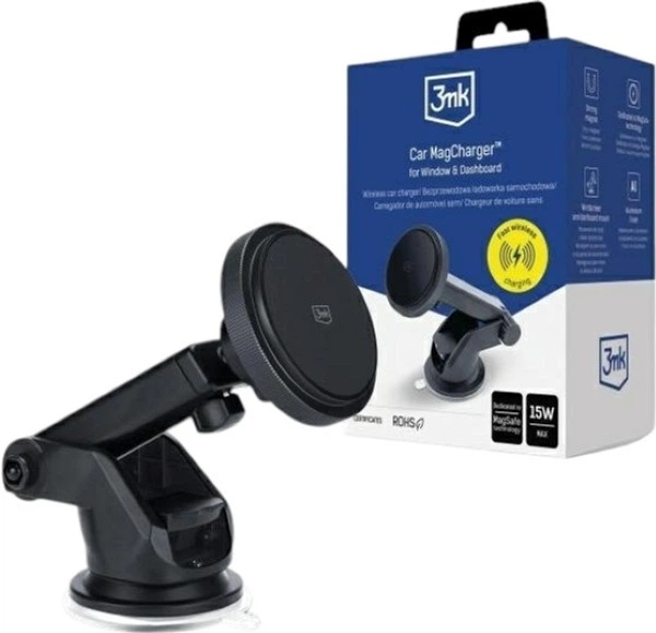 Uchwyt samochodowy 3MK Car Mag Charger Window&Dashboard (5903108583411) - obraz 4