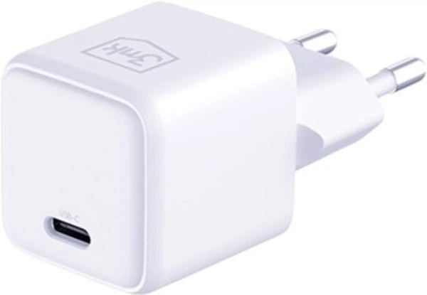 Зарядний пристрій 3mk Hyper Ultra Mini GaN 25W PD, QC3.0, PPS + кабель USB Type-C 1.2 м White (155662) - зображення 5