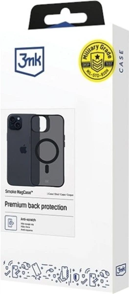 Etui plecki 3MK Smoke Mag do Apple iPhone 15 Black (5903108563499) - obraz 3
