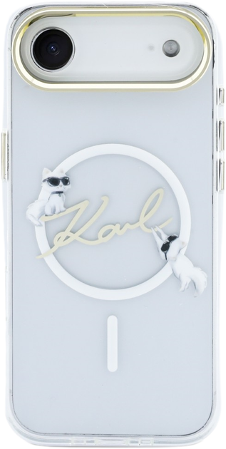 Etui Karl Lagerfeld IML Choupettes Karl  Script Logo MagSafe do Apple iPhone 17 Air Transparent (3666339606367) - obraz 3