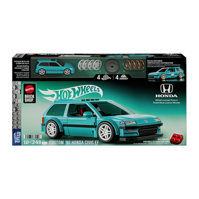 Конструктор Hot Wheels Mattel Brick Shop Hot Wheels Custom ’90 Honda Civic EF 248 Деталей JHF62 Blue - Фото 1 Конструктор Hot Wheels Mattel Brick Shop Hot Wheels Custom ’90 Honda Civic EF 248 Деталей JHF62 Blue - зображення 1