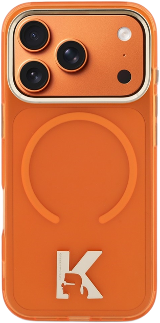 Etui Karl Lagerfeld IML K Head Logo MagSafe do Apple iPhone 17 Pro Max Orange (3666339598860) - obraz 3