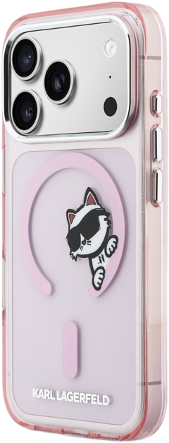 Etui Karl Lagerfeld IML Peekaboo MagSafe do Apple iPhone 17 Pro Pink (3666339606855) - obraz 2
