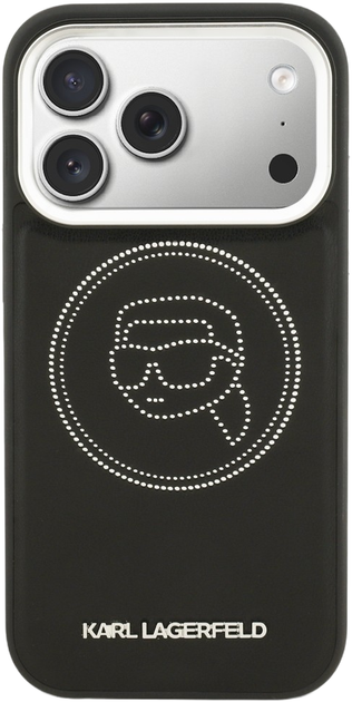 Etui Karl Lagerfeld K Head Point Logo MagSafe do Apple iPhone 17 Pro Black (3666339602697) - obraz 3