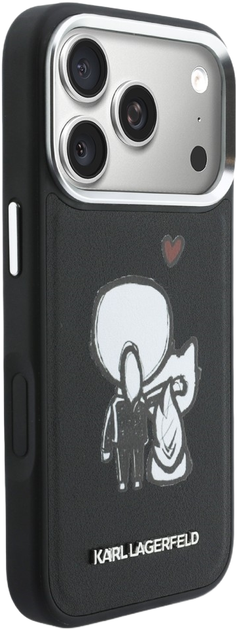 Etui Karl Lagerfeld Karl & Choupette Back Logo MagSafe do Apple iPhone 17 Pro Black (3666339605735) - obraz 4