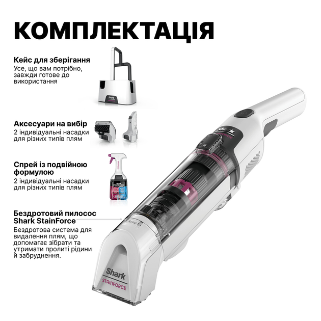 Пилосос-засоб для виведення плям Shark Stain-Destroying Spot HX100EUT 328346 - зображення 7