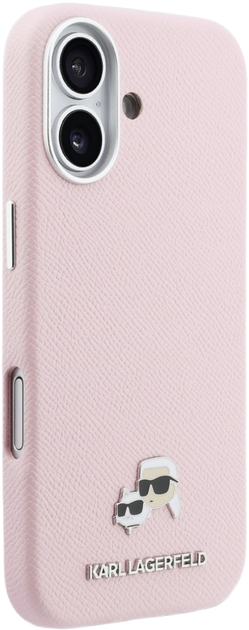Etui Karl Lagerfeld Karl & Choupette Head Pins Saffiano MagSafe do Apple iPhone 17 Pink (3666339599638) - obraz 4