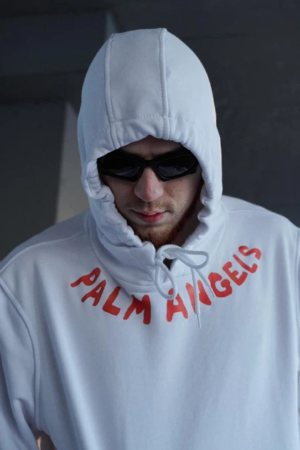 Чоловіче демісезонне худі Palm Angels з принтом S біле (PALM0016) - зображення 4