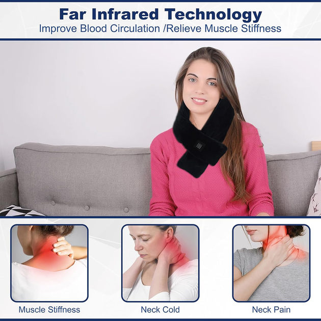 Шарф із підігрівом Graphene Heated Scarf Теплий шарф з перезаряджуваним акумулятором 5000 мА·год - Фото 4 Шарф із підігрівом Graphene Heated Scarf Теплий шарф з перезаряджуваним акумулятором 5000 мА·год - зображення 4