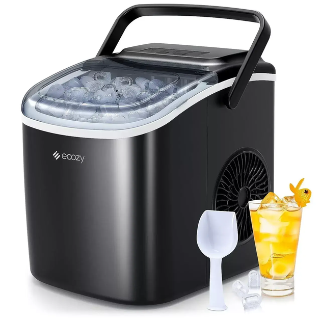 Портативный настольный ледогенератор Ecozy (12kg), Машинка для приготовления кубиков льда 9 кубиков льда за 6 минут - изображение 2