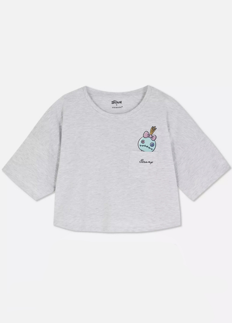 Женская пижамная футболка Primark Disney XS Хлопковая для дома и сна Серый (9210) - Фото 4 Женская пижамная футболка Primark Disney XS Хлопковая для дома и сна Серый (9210) - изображение 4