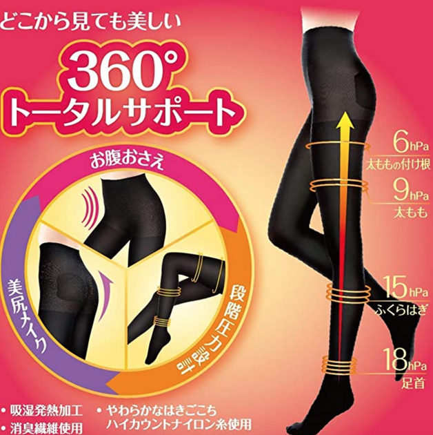 Компрессионные колготки Slim Walk 80 Den, цвет черный - изображение 3