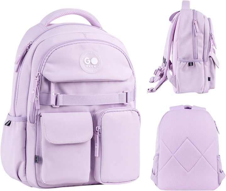 Рюкзак GoPack Education Стильный 39.5x28x15 см Сиреневый (GO26-183M-1) - изображение 2