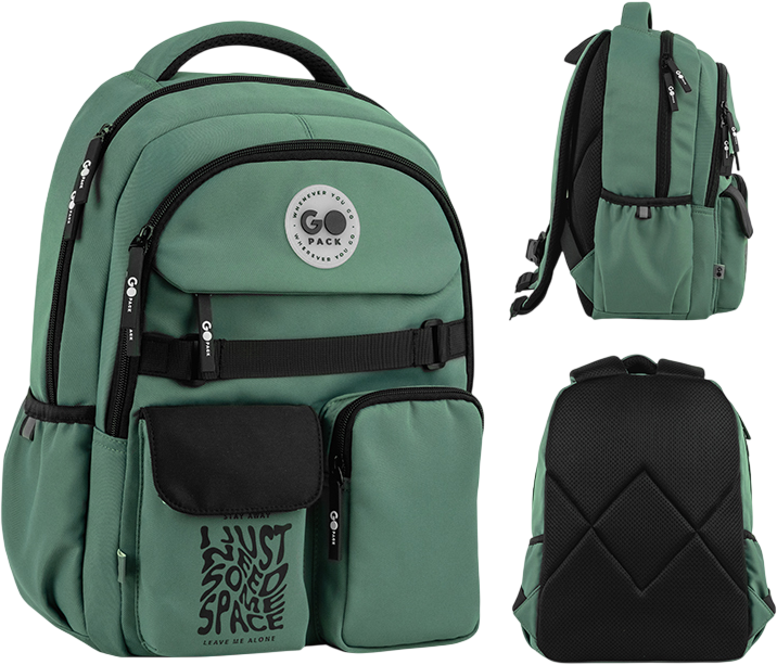 Рюкзак GoPack Education Стильний 39.5x28x15 см Зелений (GO26-183M-4) - Фото 2 Рюкзак GoPack Education Стильний 39.5x28x15 см Зелений (GO26-183M-4) - зображення 2